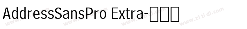 AddressSansPro Extra字体转换